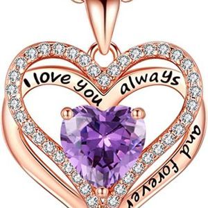 S925 Sterling Silver Necklace for Women, Wife Jewelry Rose Gold,